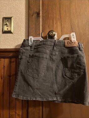 D&G Gray Denim Mini Skirt with Back Pockets